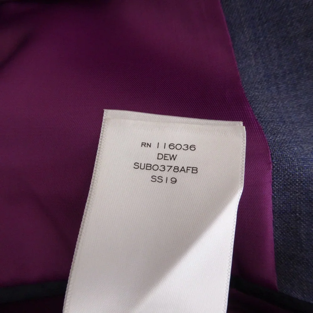 Charles Tyrwhitt Men Blazer Dew Blue Merino Wool 38R Extra Slim Fit